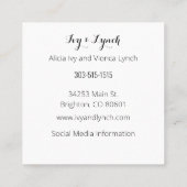 Square Visitekaartje Tropical Leaf (Achterkant)