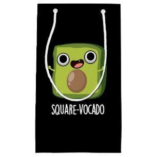 Square-vocado Grappige Avocado Puns Donker BG Klein Cadeauzakje