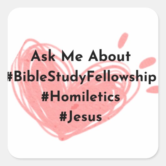 Square Vraag me naar— harten Vierkante Sticker (Voorkant)