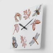 Square Wall Clock Nursery Natuur Vierkante Klok (Hoek)
