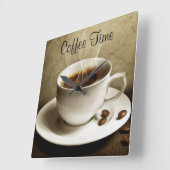 Square Wall-klok/Koffietijd Vierkante Klok (Hoek)