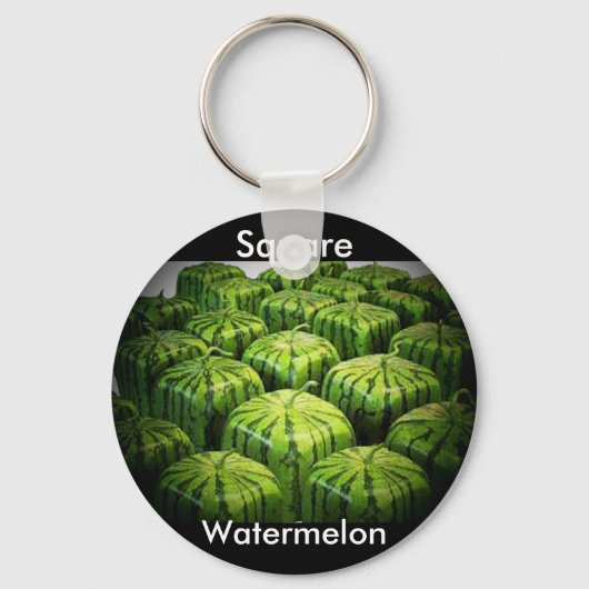 Square Watermelon Sleutelhanger (Voorkant)