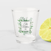Square Waterverf Greenery Lijst ID666 Shot Glas (Voorkant)