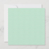 Square Wedding Invitations | Mint Pattern Kaart (Achterkant)