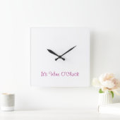 Square Wine O'Clock Clock Vierkante Klok (Huis)
