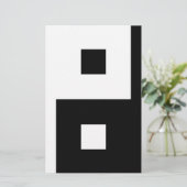 Square Yin Yang Briefpapier (Staand voorkant)