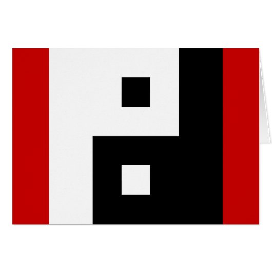Square Yin Yang Kaart (Voorkant Horizontaal)