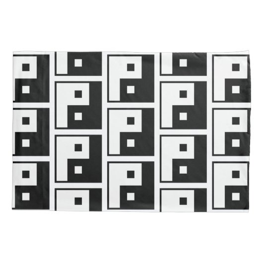 Square Yin Yang Kussensloop (Achterkant-Links)