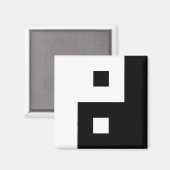 Square Yin Yang Magneet (Voorkant / Achterkant)