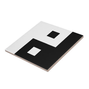Square Yin Yang Tegeltje