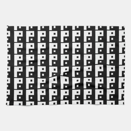 Square Yin Yang Theedoek (Horizontaal)