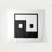 Square Yin Yang Wandkleed (Voorkant (horizontaal))