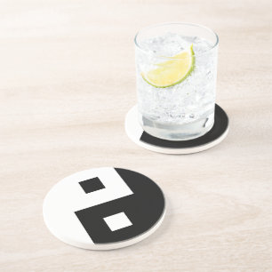 Square Yin Yang Zandsteen Onderzetter