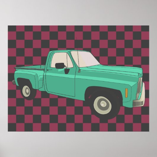 Squarebody, GMC, Chevy C10, pick-up truck, stepsid Poster (Voorkant)