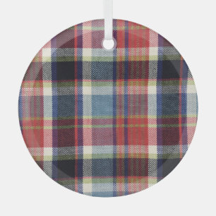 Squared Textile Textuur Achtergrond. Glas Ornament