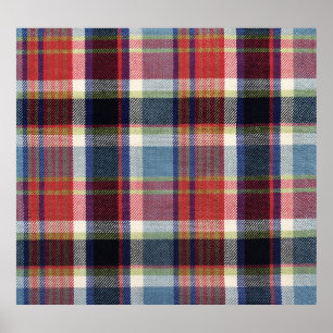 Squared Textile Textuur Achtergrond. Poster