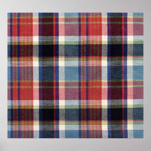 Squared Textile Textuur Achtergrond. Poster (Voorkant)