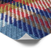Squared Textile Textuur Achtergrond. Poster (Hoek)