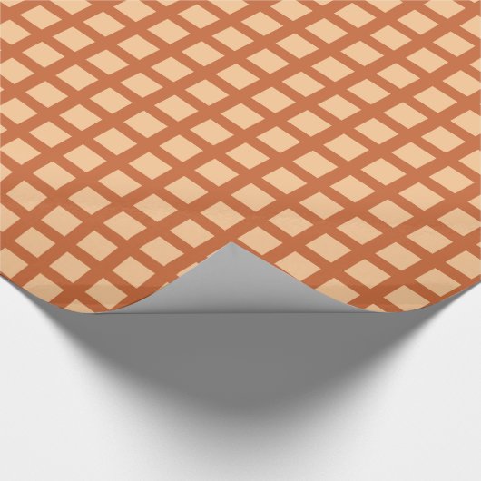 Squares 02 - Zand op bruin Cadeaupapier (Hoek)