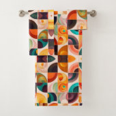 Squares Abstract Retro Modern Collectie Bad Handdoek (Insitu)
