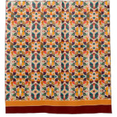 Squares Abstract Retro Trendy Collectie Douchegordijn (Voorkant)