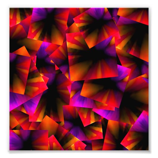 Squares Motif Geometric Pattern Foto Afdruk (Voorkant)