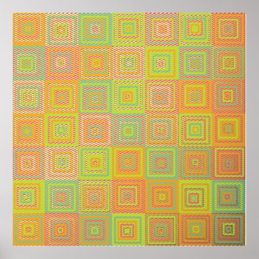 Squares Patroon Folie Afdrukken (Voorkant)