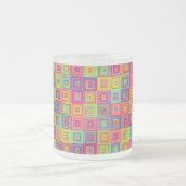 Squares Patroon Matglas Koffiemok (Center)