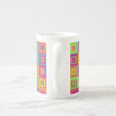 Squares Patroon Porselein Kop (Achterkant)