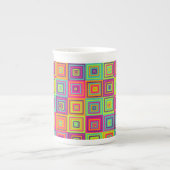 Squares Patroon Porselein Kop (Voorkant)