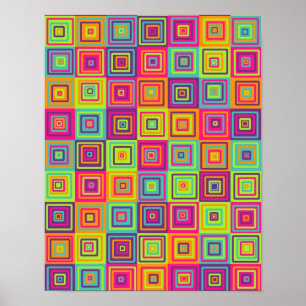 Squares Patroon Poster