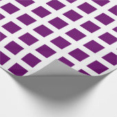 Squares - Plum on White Cadeaupapier (Hoek)