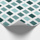 Squares - Shades of Green Cadeaupapier (Hoek)