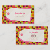 Squares & Shopping Label Retail Visitekaartje (Voorkant / Achterkant)