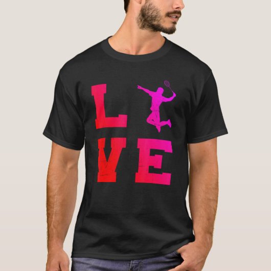 Squash Badminton Player Mannen vrouwen T-shirt (Voorkant)