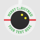 Squash bal kerstboom ornament cadeau (voorkant)