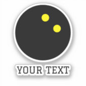 Squash ball double dot aangepaste vinyl stickers (Voorkant)