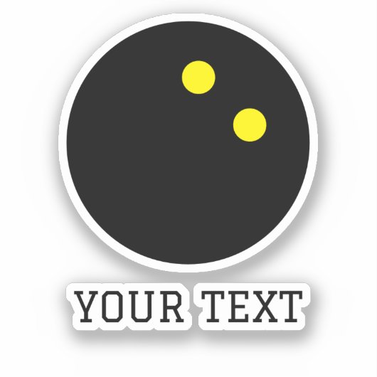 Squash ball double dot aangepaste vinyl stickers (Voorkant)