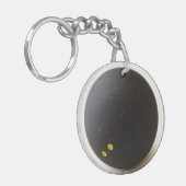 Squash Ball ID Bag LABEL Persoonlijke tekst Sleute Sleutelhanger (Voorkant Links)