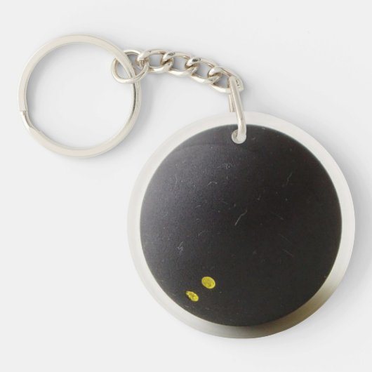Squash Ball ID Bag LABEL Persoonlijke tekst Sleute Sleutelhanger (Voorkant)