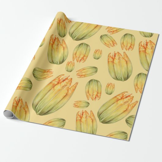 Squash Blossom Cadeaupapier (Uitgerold)