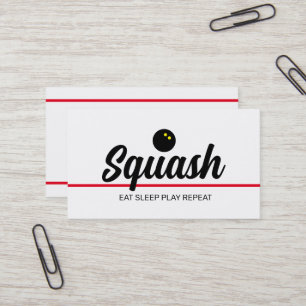 Squash coach visitekaartje sjabloon