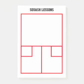 Squash court lijnen top uitzicht custom post-it® notes (Voorkant)