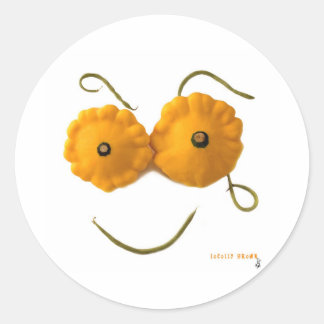 Squash Face Ronde Sticker