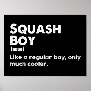 Squash Jongen Definitie Grappige Squash Sport Spel Poster