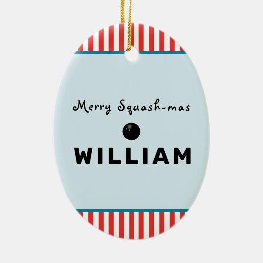 Squash Novelty Gift Keramisch Ornament (Achterkant)