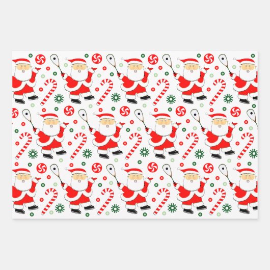 Squash Player Gift Wrapping Paper Sheets (Voorkant 3)