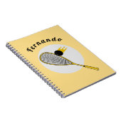 Squash Speler Coach Racketball Aangepaste Naam Spo Notitieboek (Rechterzijde)