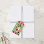 Squash Speler Kerstmis Cadeaulabel (Met Touw)