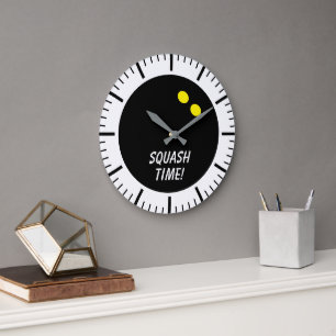 Squash sportclub grote wandklok op maat klok